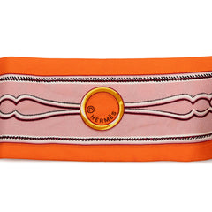 エルメス Maillons マイヨン スカーフ オレンジ マルチカラー シルク レディース HERMES 【中古】