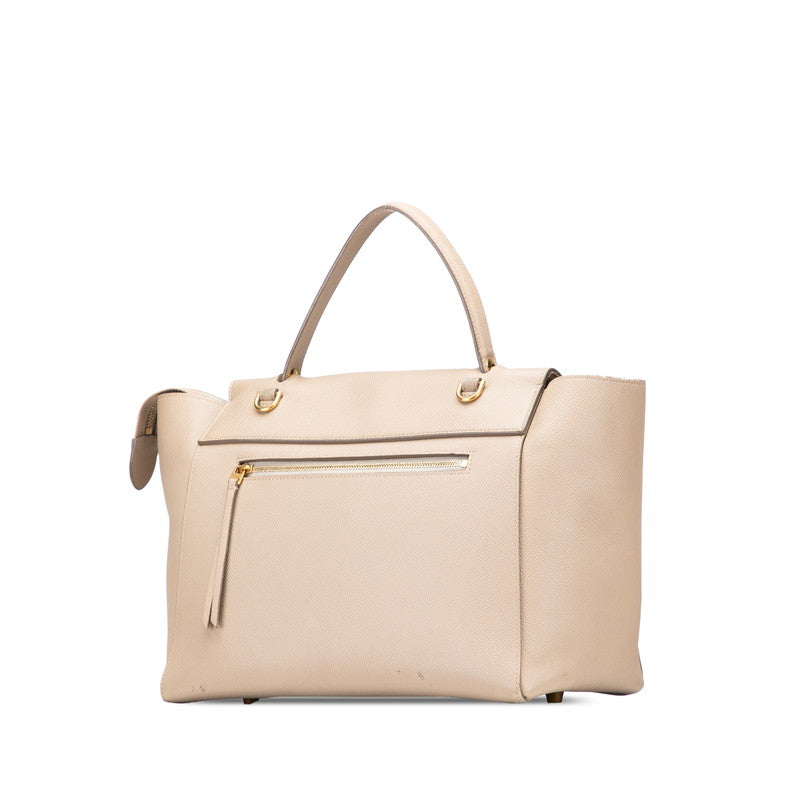 セリーヌ ベルトバッグ ハンドバッグ ワンショルダーバッグ 2WAY ベージュ レザー レディース CELINE 【中古】