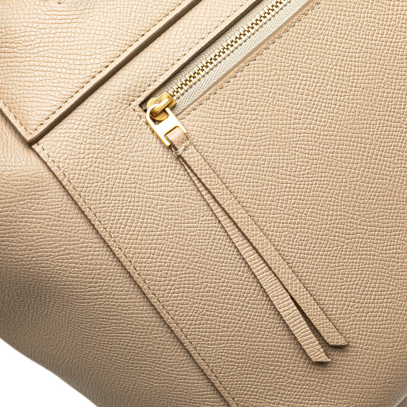 セリーヌ ベルトバッグ ハンドバッグ ワンショルダーバッグ 2WAY ベージュ レザー レディース CELINE 【中古】