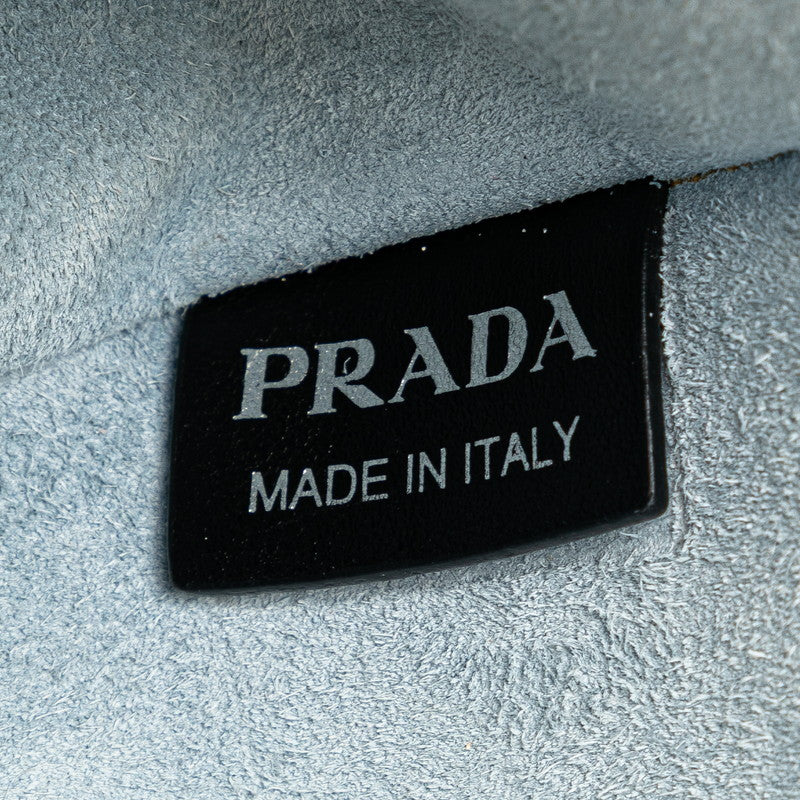 プラダ ハンドバッグ 1BA178 ブラック カーフレザー レディース PRADA 【中古】