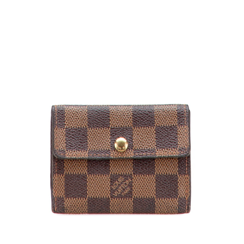 ルイ ヴィトン ダミエ ラドロー カードケース コインケース N62925 ブラウン PVC レザー レディース LOUIS VUITTON 【中古】