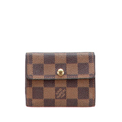 ルイ ヴィトン ダミエ ラドロー カードケース コインケース N62925 ブラウン PVC レザー レディース LOUIS VUITTON 【中古】