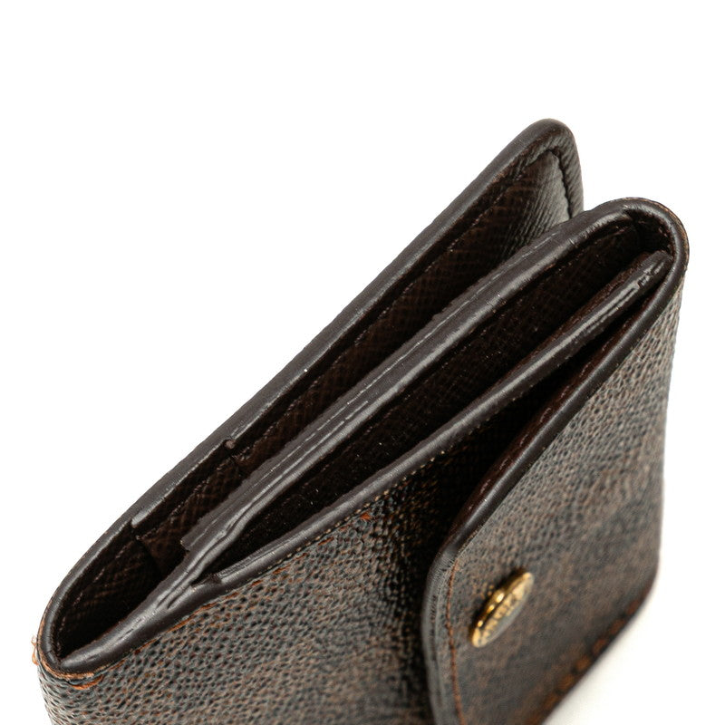 ルイ ヴィトン ダミエ ラドロー カードケース コインケース N62925 ブラウン PVC レザー レディース LOUIS VUITTON 【中古】