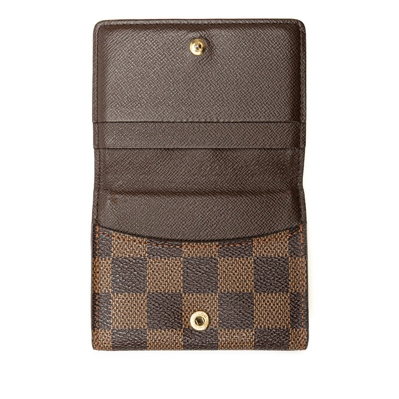 ルイ ヴィトン ダミエ ラドロー カードケース コインケース N62925 ブラウン PVC レザー レディース LOUIS VUITTON 【中古】