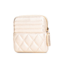 シャネル マトラッセ ココマーク コインケース ゴールド レザー レディース CHANEL 【中古】