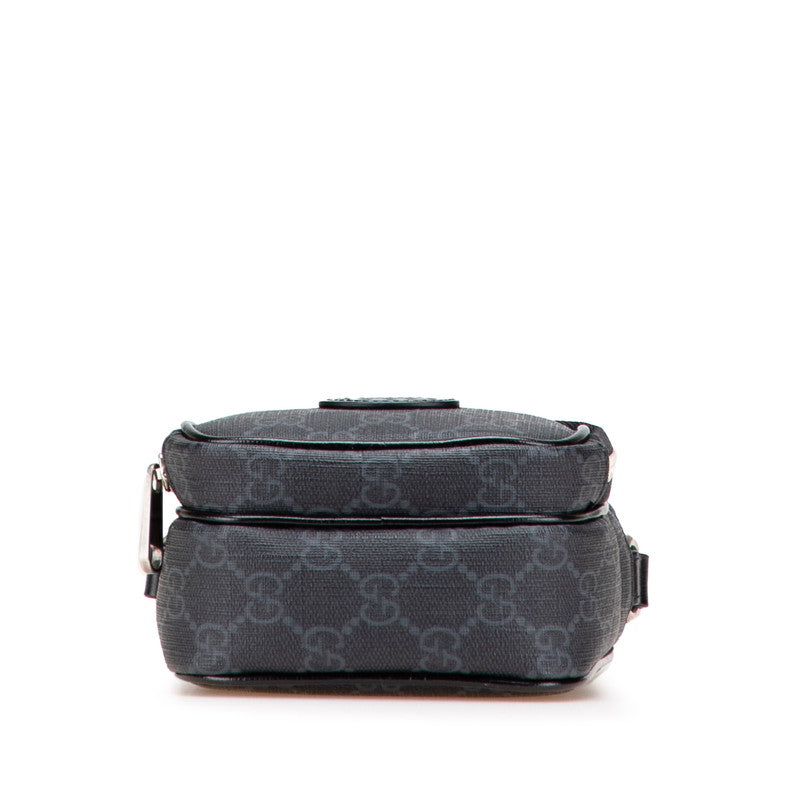 グッチ GGスプリーム インターロッキングG ショルダーバッグ 672952 ブラック PVC レザー レディース GUCCI 【中古】