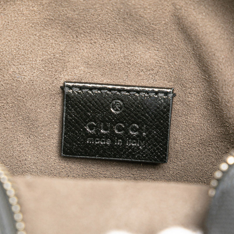 グッチ GGスプリーム インターロッキングG ショルダーバッグ 672952 ブラック PVC レザー レディース GUCCI 【中古】
