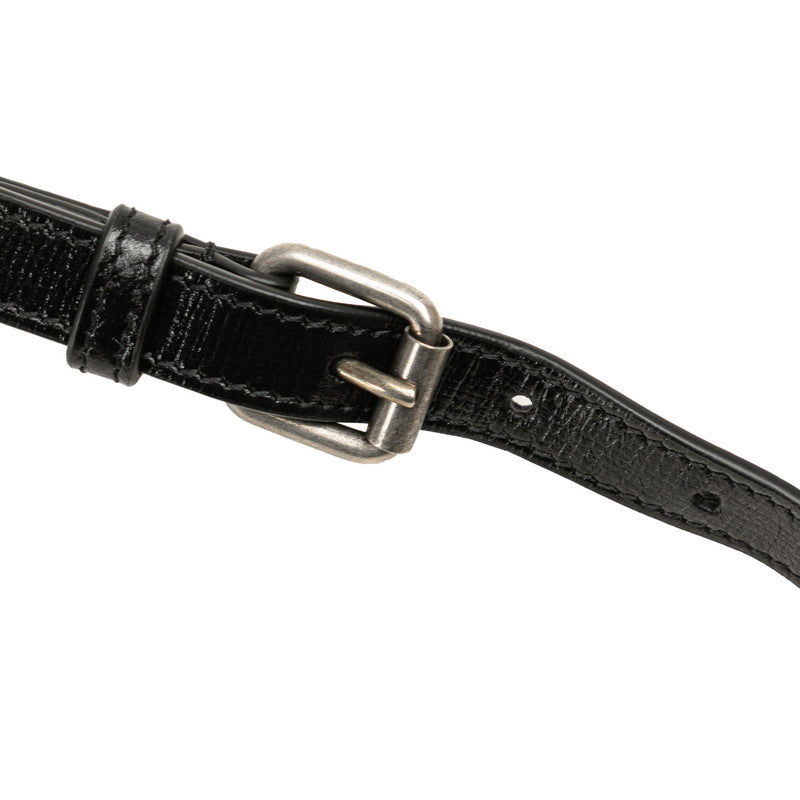 グッチ GGスプリーム インターロッキングG ショルダーバッグ 672952 ブラック PVC レザー レディース GUCCI 【中古】