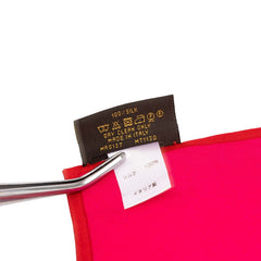 ルイ ヴィトン バンドー トランク スカーフ レッド ピンク シルク レディース LOUIS VUITTON 中古