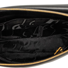サルヴァトーレフェラガモ スタッズ 斜め掛け ショルダーバッグ DQ-21 ブラック レザー レディース Salvatore Ferragamo 【中古】