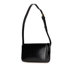 セリーヌ トリオンフ ハンドバッグ ショルダーバッグ 19414 ブラック シャイニーカーフスキン レディース CELINE 【中古】