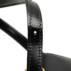 セリーヌ トリオンフ ハンドバッグ ショルダーバッグ 19414 ブラック シャイニーカーフスキン レディース CELINE 【中古】
