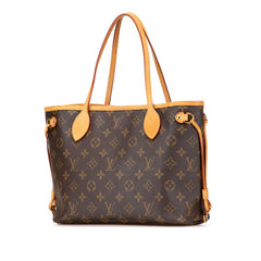 ルイ ヴィトン モノグラム ネヴァーフルPM ハンドバッグ トートバッグ M40155 ブラウン PVC レザー レディース LOUIS VUITTON 【中古】