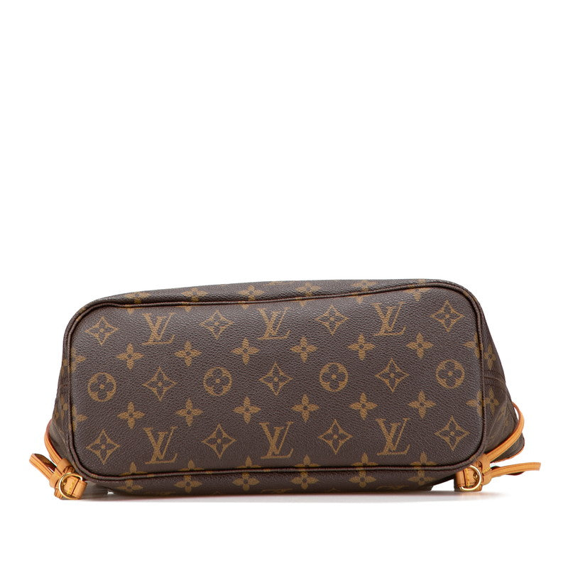 ルイ ヴィトン モノグラム ネヴァーフルPM ハンドバッグ トートバッグ M40155 ブラウン PVC レザー レディース LOUIS VUITTON 【中古】