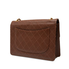 シャネル マトラッセ ココマーク チェーン ショルダーバッグ ブラウン キャビアスキン レディース CHANEL 【中古】