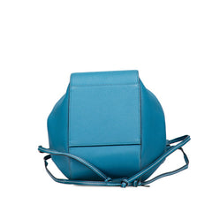 ロエベ アナグラムロゴ ハンモック ミニ ハンドバッグ ショルダーバッグ 2WAY ブルー レザー レディース LOEWE 【中古】