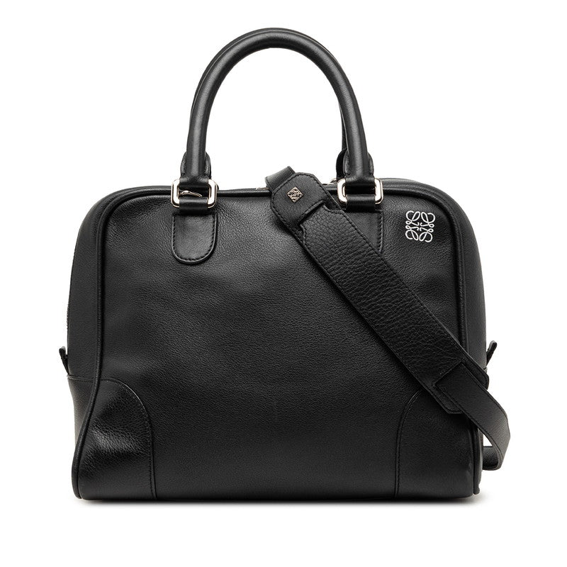 ロエベ アナグラム ハンドバッグ ショルダーバッグ 2WAY ブラック レザー レディース LOEWE 【中古】