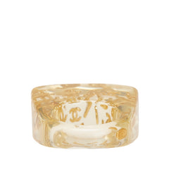 シャネル ココマーク リング 指輪 ゴールド クリア プラスチック レディース CHANEL 【中古】