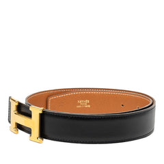 エルメス コンスタンスH ベルト サイズ70 □A 1997 ブラック ブラウン ボックスカーフ クシュベル レディース HERMES 【中古】