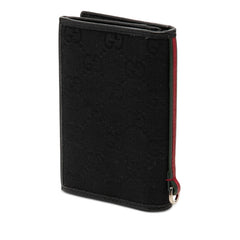 グッチ GGキャンバス カードケース 名刺入れ 131930 ブラック キャンバス レザー レディース GUCCI 【中古】