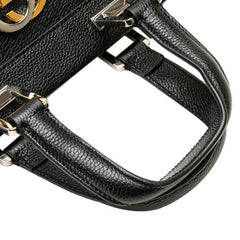 グッチ ズゥミ スモール ハンドバッグ ショルダーバッグ 2WAY 569712 ブラック レザー レディース GUCCI 【中古】
