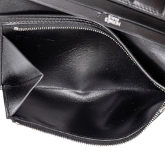 エルメス ベアン クラッシック 長財布 ブラック シルバー金具 ボックスカーフ レディース HERMES 中古