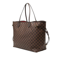 ルイ ヴィトン ダミエ ネヴァーフルGM トートバッグ ショルダー N51106 ブラウン PVC レザー レディース LOUIS VUITTON 【中古】