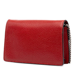 グッチ ディオニュソス 斜め掛け チェーン ショルダーバッグ 476432 レッド レザー レディース GUCCI 中古