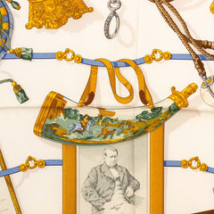 エルメス カレ90 Memoire d'Hermes エルメスの思い出 スカーフ ネイビー ホワイト マルチカラー シルク レディース HERMES 中古
