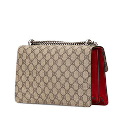 グッチ GGスプリーム ディオニュソス チェーン ショルダーバッグ 400249 ベージュ レッド PVC スエード レディース GUCCI 【中古】