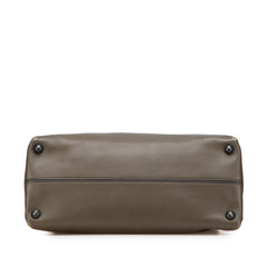 ボッテガヴェネタ イントレチャート ピアッツァ ハンドバッグ ショルダーバッグ 2WAY カーキ レザー レディース BOTTEGAVENETA 【中古】