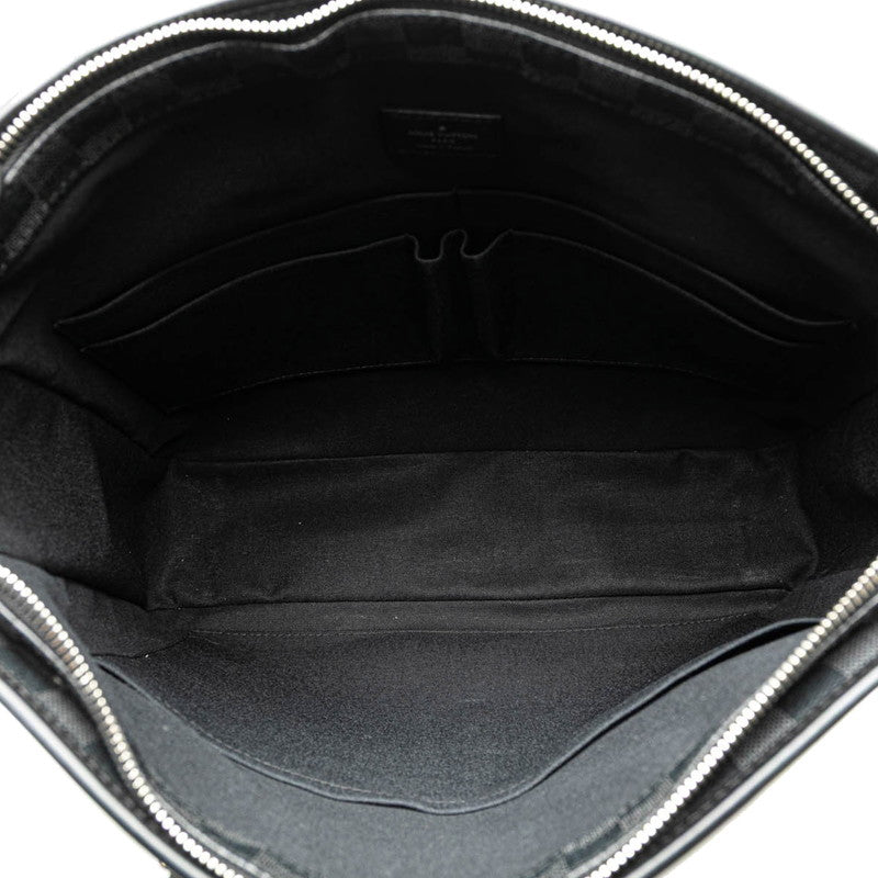 ルイ ヴィトン ダミエ グラフィット タダオPM ハンドバッグ ショルダーバッグ 2WAY N41259 ブラック PVC レザー メンズ LOUIS VUITTON 【中古】
