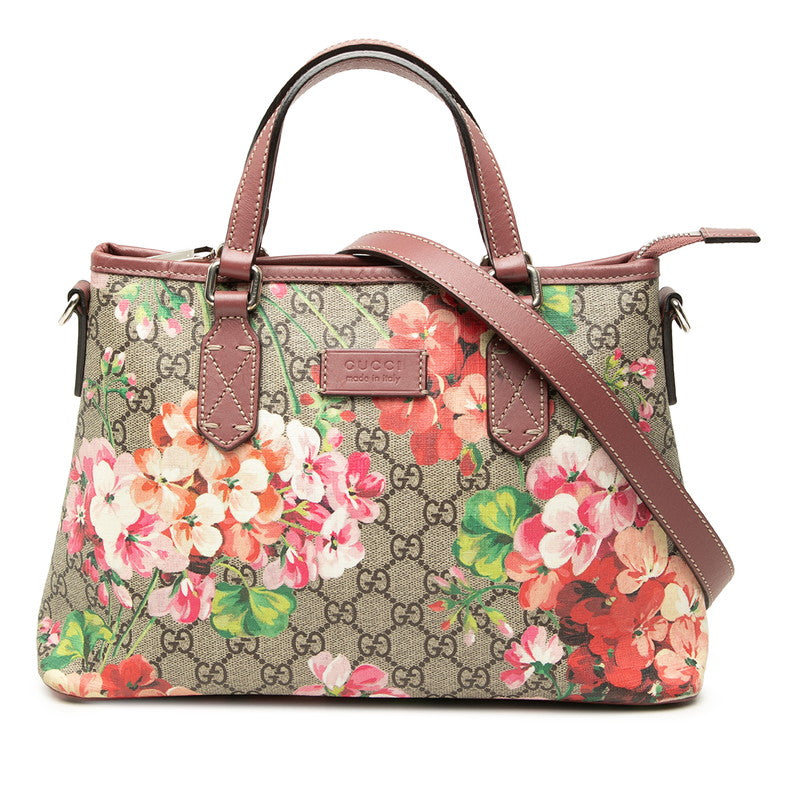 グッチ GGブルームス ショルダーバッグ ハンドバッグ 2WAY 429019 ベージュ ピンク PVC レザー レディース GUCCI 【中古】