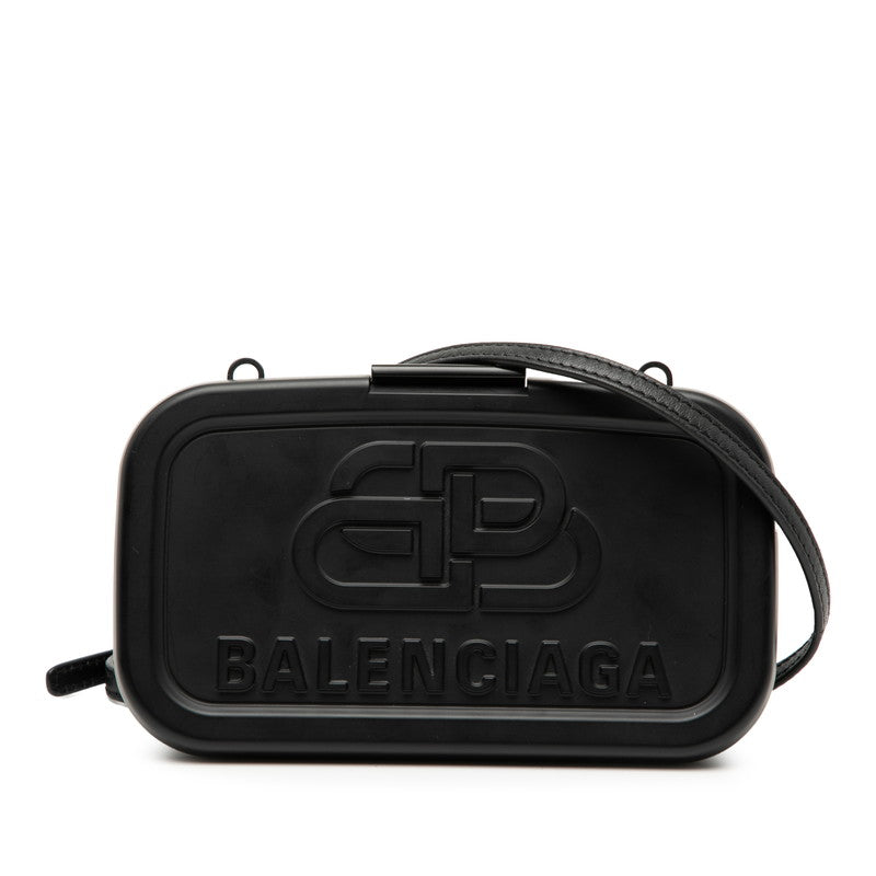 バレンシアガ ランチボックス 斜め掛け ショルダーバッグ 638207 ブラック プラスチック レザー レディース BALENCIAGA 【中古】