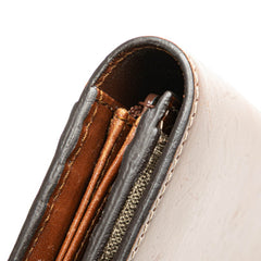 グッチ GGスプリーム 長財布 410100 ベージュ ブラウン PVC レザー レディース GUCCI 【中古】