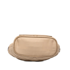 バーバリー ノバチェック ミニ トートバッグ ベージュ ナイロン レザー レディース BURBERRY 中古