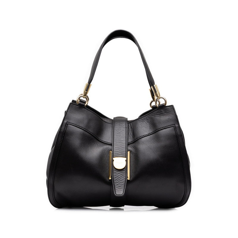 サルヴァトーレフェラガモ トートバッグ ショルダーバッグ EE-21 E746 ブラック レザー レディース Salvatore Ferragamo 中古