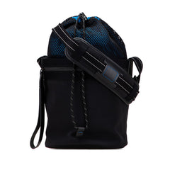 ボッテガヴェネタ ショルダーバッグ ブラック ナイロン ポリエステル レザー レディース BOTTEGAVENETA 【中古】