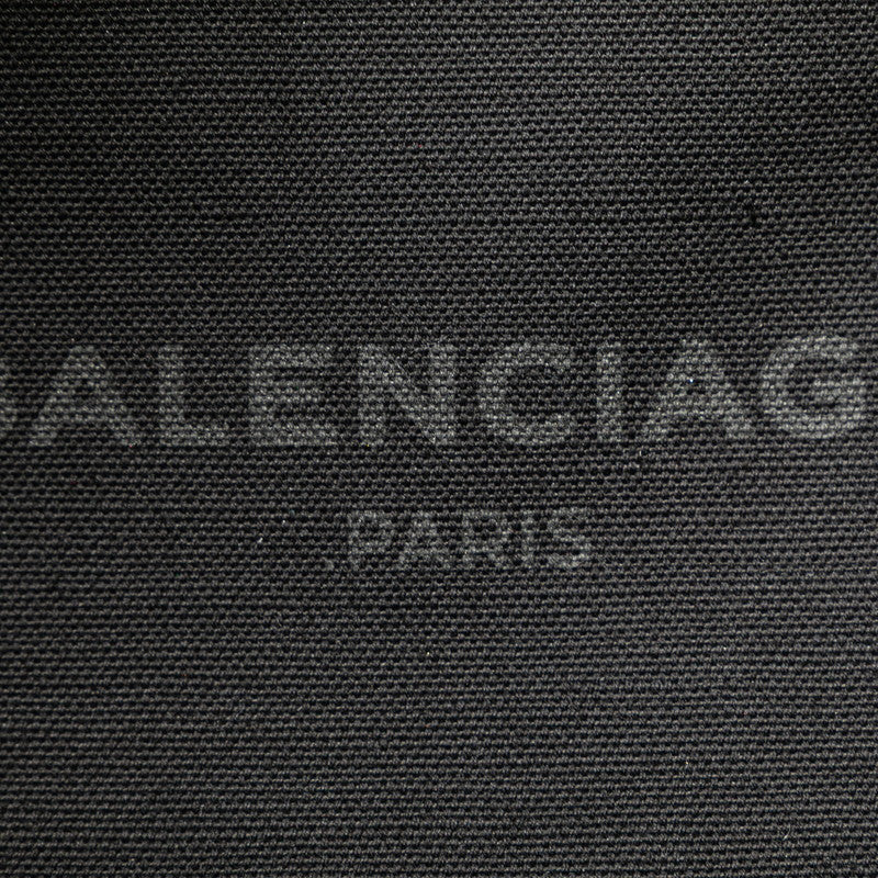 バレンシアガ ネイビー トートバッグ 374767 ブラック キャンバス レザー レディース BALENCIAGA 【中古】