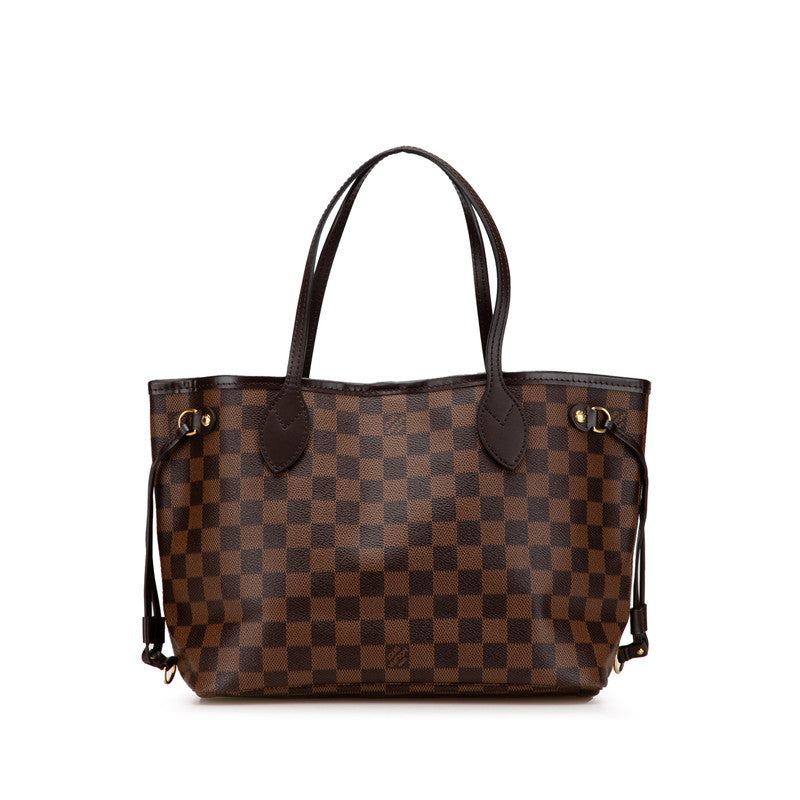 ルイ ヴィトン ダミエ ネヴァーフルPM ハンドバッグ トートバッグ N51109 ブラウン PVC レザー レディース LOUIS VUITTON 【中古】