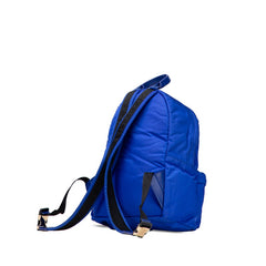 ヴェルサーチェ メデューサロゴ リュック バックパック ブルー ナイロン レザー レディース VERSACE 【中古】