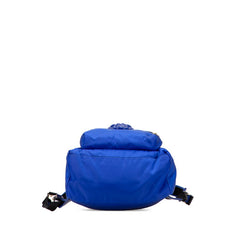 ヴェルサーチェ メデューサロゴ リュック バックパック ブルー ナイロン レザー レディース VERSACE 【中古】