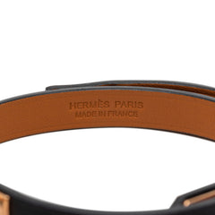 エルメス ケリー ドゥブルトゥール T2 ブレスレット ブラック ピンクゴールド金具 ヴォースイフト レディース HERMES 【中古】