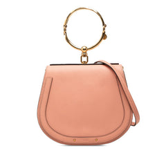 クロエ ナイル ブレスレットバッグ 2WAY 斜め掛け ショルダーバッグ ピンク レザー レディース Chloe 中古