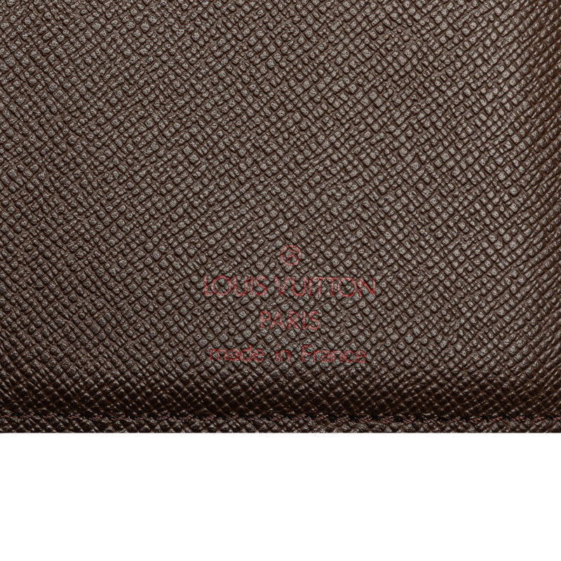 ルイ ヴィトン ダミエ ポルトカルト クレディ 札入れ 長財布 N60825 ブラウン PVC レザー レディース LOUIS VUITTON 【中古】