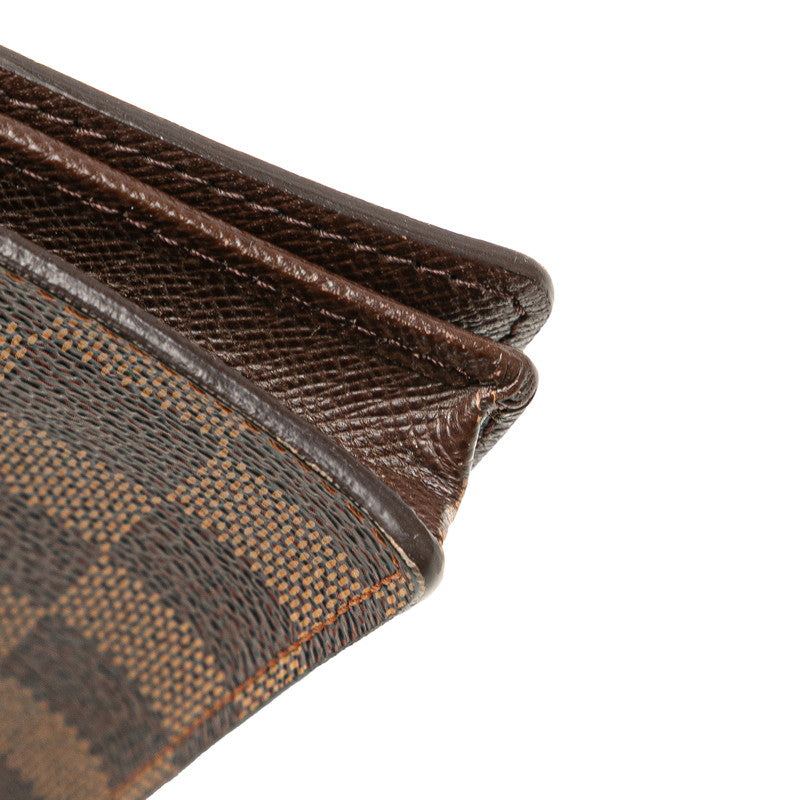 ルイ ヴィトン ダミエ ポルトカルト クレディ 札入れ 長財布 N60825 ブラウン PVC レザー レディース LOUIS VUITTON 【中古】