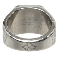 ルイ ヴィトン モノグラム シグネット リング 指輪 #M M00625 シルバー メタル メンズ LOUIS VUITTON 中古