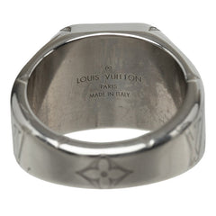 ルイ ヴィトン モノグラム シグネット リング 指輪 #M M00625 シルバー メタル メンズ LOUIS VUITTON 中古