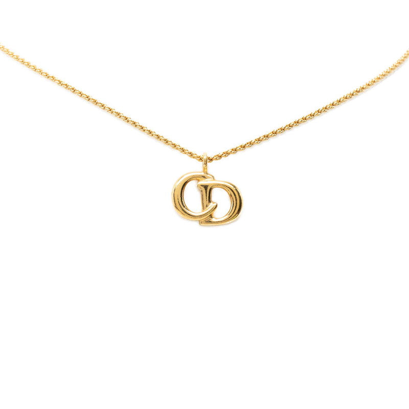 ディオール CDロゴ ペンダント ネックレス ゴールド メッキ レディース Dior 中古