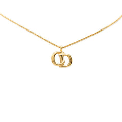 ディオール CDロゴ ペンダント ネックレス ゴールド メッキ レディース Dior 中古